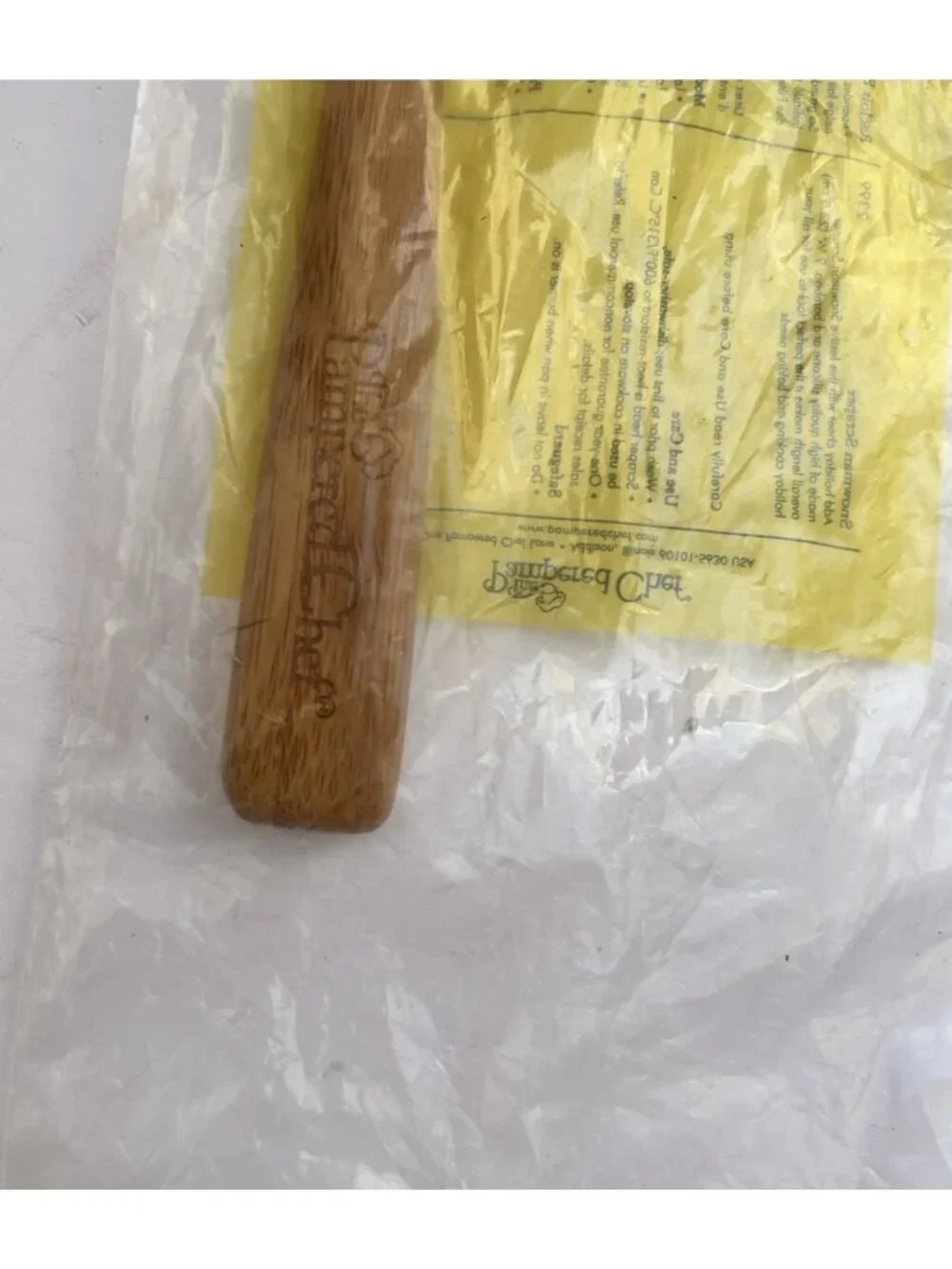 New The Pampered Chef Green Snowman Wooden Scraper 2012 Kitchen Tools